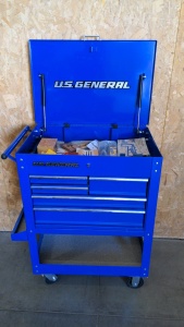 U.S. General Tool Chest/Cart w/Latching Drawers