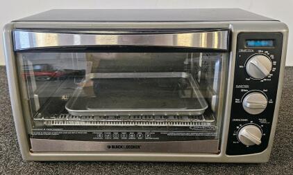BLACK+DECKER TO1675B Convection Toaster Oven, 1500W, 9" Pizza, 60-Min Timer (tested, works)