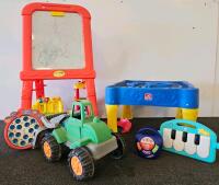 Step2 Activity Table, Crayola Easel, Ride-On Tractor & Large Children's Toy Lot