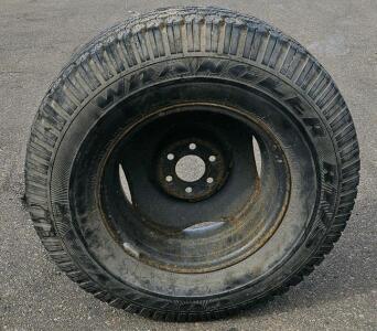 Goodyear Wrangler P235/75R15 All-Terrain Tire, 108S, with Steel 5-Lug Wheel
