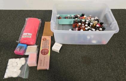 Large Professional Nail Care & Manicure Kit &ndash; 50+ Polishes, Rosalind Tips, Tools, Accessories, Storage Bin