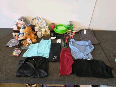 Large Mixed Lot - Nike Clothing, Kitchenware, Plush Toys, Harry Potter Collectibles (~35 pcs)