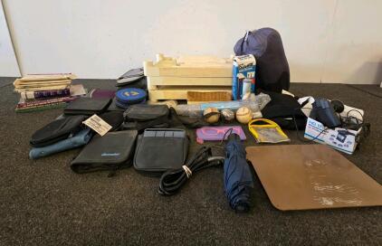 Large Mixed Miscellaneous Lot &ndash; Books, Electronics, Storage, Korky Valve, Pet Heated Pad(Unable to tell if it works)(End of FN shelf)