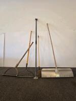 Landscaping & Concrete Tool Set &ndash; RakeWell Gauge Rake, Bull Float, Hoe, Landscape Rake
