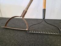 Landscaping & Concrete Tool Set &ndash; RakeWell Gauge Rake, Bull Float, Hoe, Landscape Rake - 2