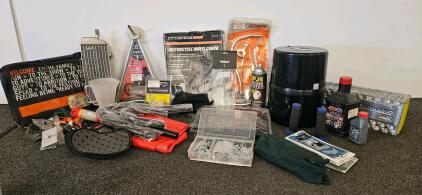 Big Lot Motorcycle and Dirt Bike Parts & Accessories, Wheel Chock, Stands, Oils, Handguards (I)