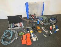 Poker Chip Set, Apple iPod Touch, 18 Toy Cars, Dinosaur Figures, Utility Lot w/ Case & Accessories