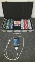 Poker Chip Set, Apple iPod Touch, 18 Toy Cars, Dinosaur Figures, Utility Lot w/ Case & Accessories - 2