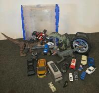 Poker Chip Set, Apple iPod Touch, 18 Toy Cars, Dinosaur Figures, Utility Lot w/ Case & Accessories - 3