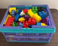 Large Toy Ambulance Playset, Ride-On Tricycle, 80-Piece Building Blocks Set, Crate Included - 4