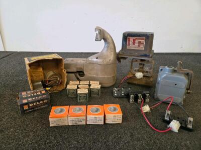 Vintage Industrial Parts Lot Delco GM SKINNER Solenoid Coils NICE 1602-DC Bearings RAMCON Actuator (Shelf H)
