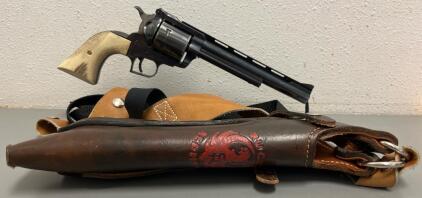 Ruger New Model Super Blackhawk .44 Magnum 7.5" SA Revolver, Blued, Faux Ivory Grips + Holster