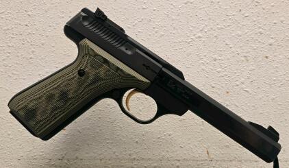 Browning Buck Mark .22 LR Target Pistol, 5.5" Barrel, Adjustable Sights, Gold Trigger, Serial 655NT03860