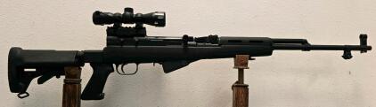 Russian SKS-45 7.62x39 Rifle, Synthetic Adjustable Stock, NcSTAR 4x30 Scope, SN: TA6648