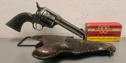 Colt Single Action Army .38-40 WCF Revolver, 5.5" Barrel, 1898, SN 180039, Holster & Ammo