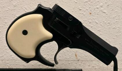 Hi-Standard D-100 Derringer .22 Cal Over/Under, SN 1275013, Blued, Ivory Plastic Grip, Holster