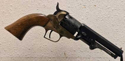 Pietta 1851 Navy Replica .36 Caliber Black Powder Revolver, Brass Frame, Italy
