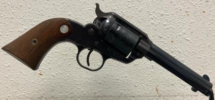 Ruger Bearcat .22 LR Single-Action Revolver, 4" Barrel, Blued, Wood Grips, Serial 91-37989