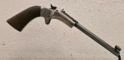 J. Stevens Tip-Up Single Shot .22 Caliber Nickel Target Pistol SN 17537