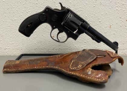 Smith & Wesson .32 Hand Ejector Revolver, .32 Long, Serial #184702, Blued, with Holster