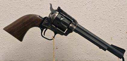 Colt New Frontier .22 Single-Action Revolver, 6" Barrel, Walnut Grips, Serial G203962, Boxed