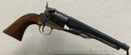 Connecticut Valley Arms 1851 Navy .44 Cal Percussion Revolver, Serial 62495, Wood Grips