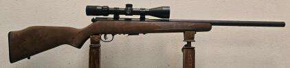 Savage 93R17 Bolt Rifle .17 HMR, Wood Stock, Simmons 3-9x40 Scope, SN: 2291751