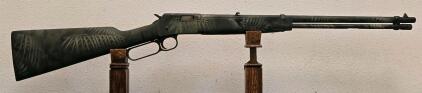 Browning BL-22 Lever-Action .22 Rifle, 20" Barrel, Custom Camo Finish, Serial 47B37115