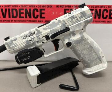 Canik METE SFT 9mm Pistol with Custom Digital Camo Finish and Streamlight TLR-7A