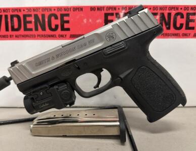 Smith & Wesson SD9 VE 9mm, Stainless, 4" Barrel, Cabela&rsquo;s Light, 16+1 Mag, Serial FBD8786