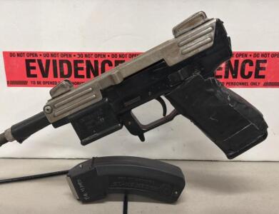 Intratec TEC-22 .22LR Pistol, 30-Round Magazine, Serial 051989, Duct Taped Grip, Miami FL