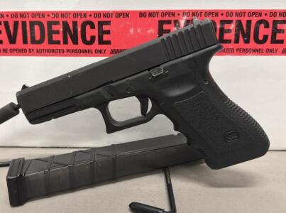 Glock 22 Gen 3 .40 S&W Semi-Auto Pistol, Austria, Serial CWG591US, Extended Magazine