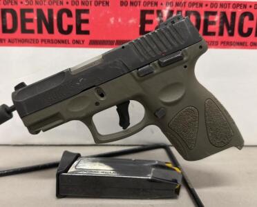 Taurus G2C 9mm Semi-Auto Pistol, OD Green Frame, 3.2" Barrel, 12-Round Mag, Serial ACL503536
