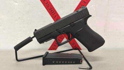 Glock 43X 9mm Semi-Auto Pistol, Austria, 10-Rd Mag, Serial CDME002, Black Polymer Frame
