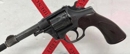 J.C. Higgins Model 88 .22 LR 9-Shot 6" Barrel Revolver, Serial 658371, Blued Finish, USA