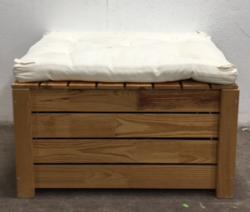 Wooden Foot Stool With Storage