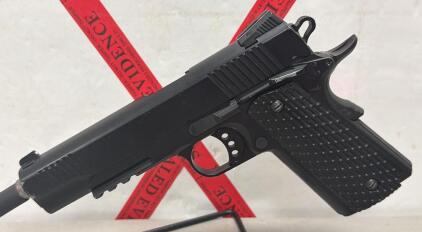 China-Made Air Soft 1911-A1 Style Semi-Automatic Pistol, Matte Black, Serial 2525019117004692