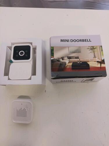 Mini Wireless Video Doorbell Kit with 1080p HD Camera, Two-Way Audio, and Plug-In Chime