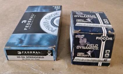 (1) 20-Count Box Of Federal 30-06 Springfield Ammo, 180 Grain Soft Point & (1) 24-Count Box Of 410 Shotgun Ammo