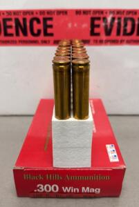 Black Hills .300 Win Mag 190gr BT-HP MOLY, 20 Rounds, Brass, Factory Ammo