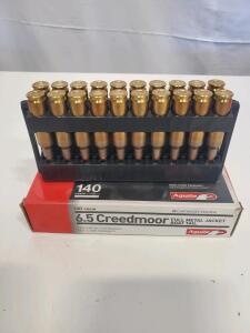 Aguila 6.5 Creedmoor 140 Grain FMJ BT Ammunition &ndash; 20 Rounds