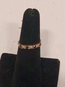 10K Yellow Gold 5-Stone Round Band Ring, Prong Set, Women's Fashion or Anniversary, Size TBD