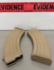(2) ProMag AK-47 30rd 7.62x39 Tan Polymer Magazines, Fits AK/AKM Rifles