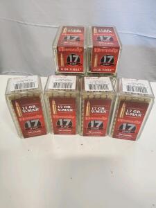 Hornady 17 HMR 17gr V-MAX Ammunition, 500 Rounds, Factory Sealed, USA, Item 83170
