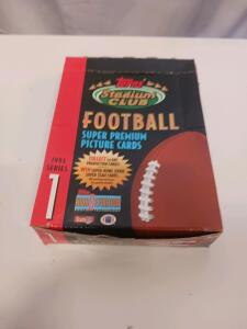1993 Topps Stadium Club Football Series 1 Box, 24 Packs, Opened, High Definition Cards