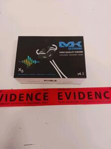 MK Zone X5 v4.1 Magnetic Sport Bluetooth Earphones, Wireless In-Ear, Black, Original Box