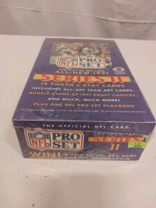 1991 NFL Pro Set Series II Football Factory Sealed Box, 36 Wax Packs, 540 Cards