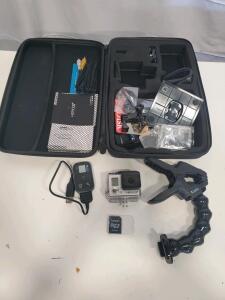 GoPro HERO3+ Action Camera Kit, Jaws Clamp Mount, Remote, Housing, Case, Accessories