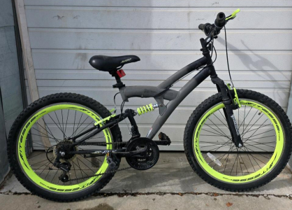 NEXT Air Flex DS 24" Youth Full Suspension Mountain Bike, 18-Speed, V-Brakes