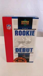 2005 Upper Deck Rookie Debut Football Blaster Box &ndash; Sealed, 7 Packs + 1 Bonus Pack